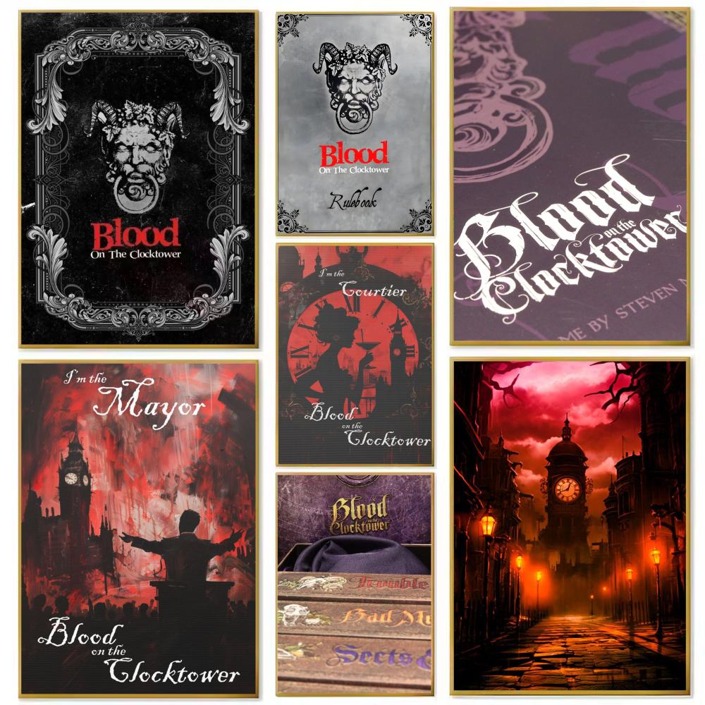 Board Game Cafe - Bloed op de klokkentoren Bordspel Poster
