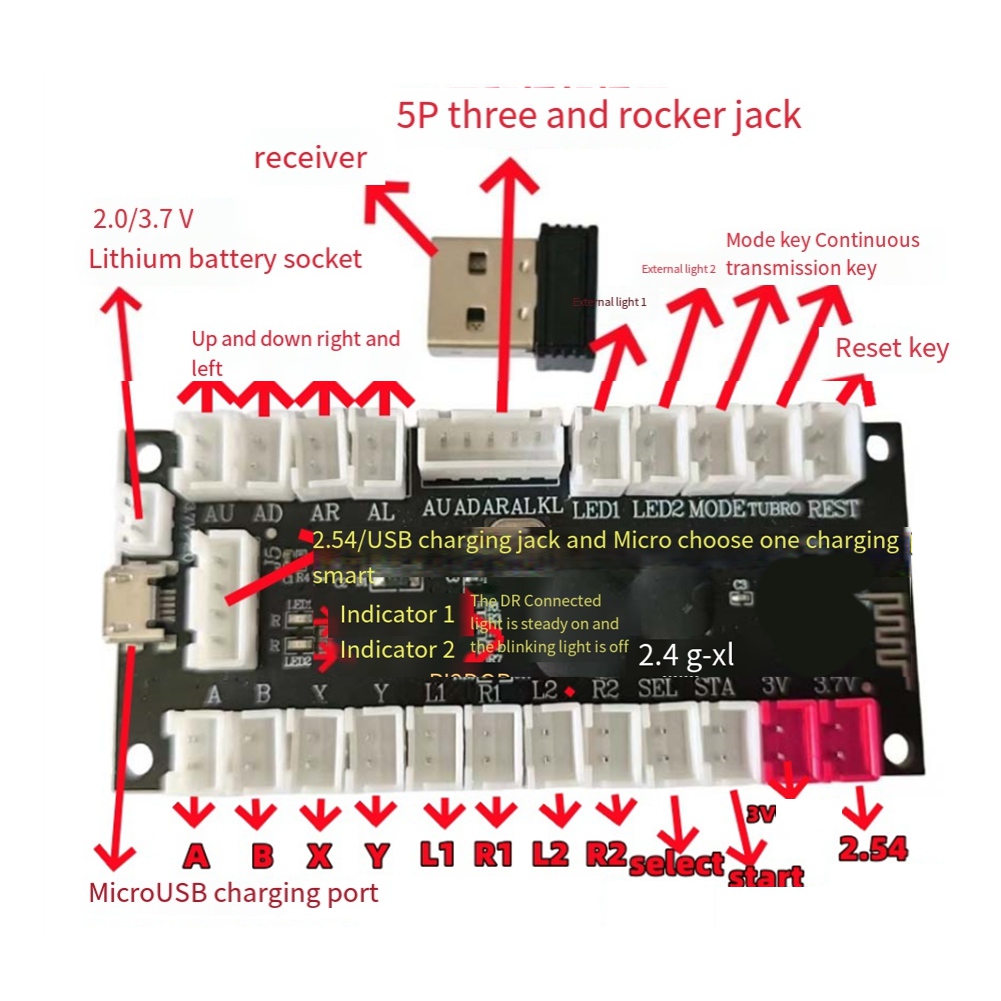 Board Game Android - L77A 2.4G Draadloze Zero Delay Joystick