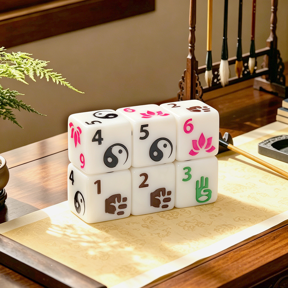Board Game Zen - 6-delige Zen-thema polyedrische dobbelstenenset - Dungeons