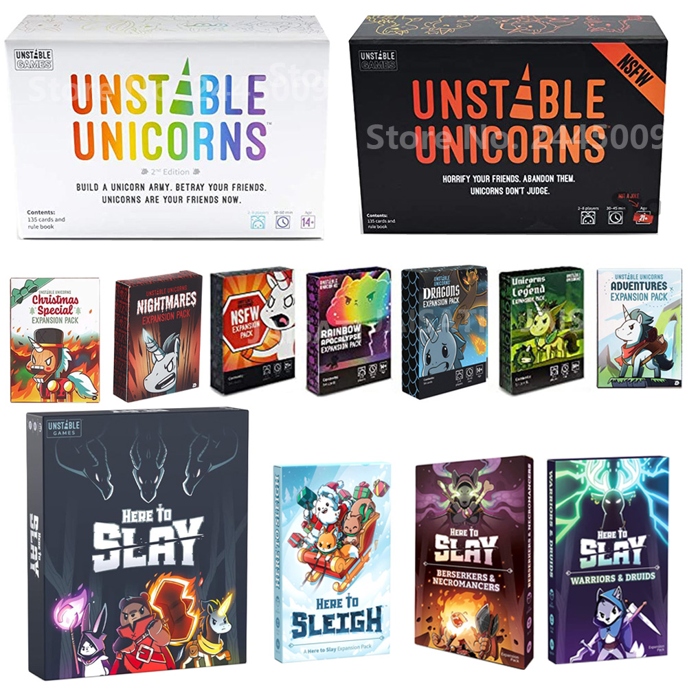 Board Game Exploding Kittens - Eenhoorns Kaartspel Kerst Speciale Nachtmerries Uitbreiding