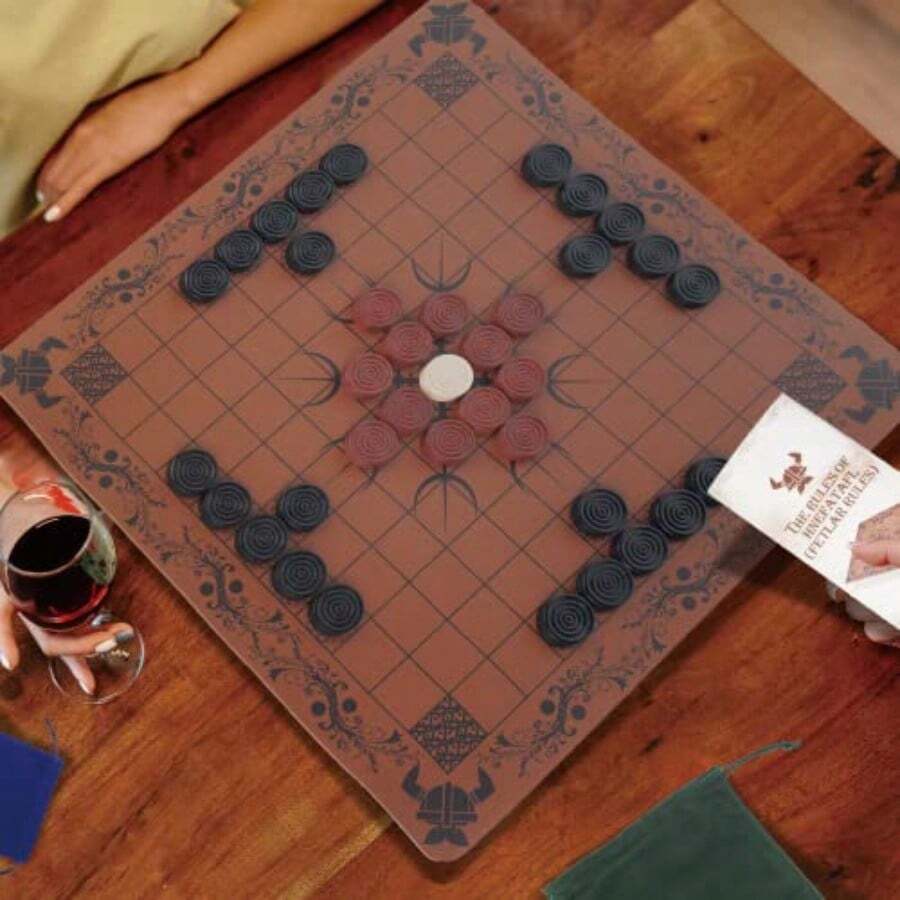 Board Game Vikings - HNEFATAFL: Viking-schaakbordspel, authentiek traditioneel strategisch bordspel