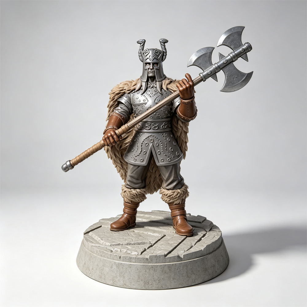 Board Game Vikings - 1/24Nordic Viking bijlbediende krijger miniatuur harsmodel,