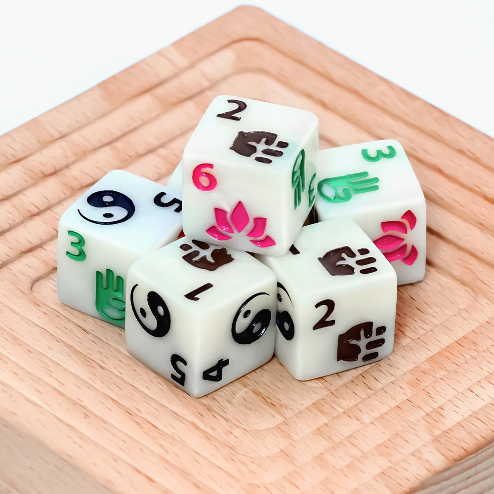 6-delige Zen-thema polyedrisch - Board Game Zen recensie en prijs