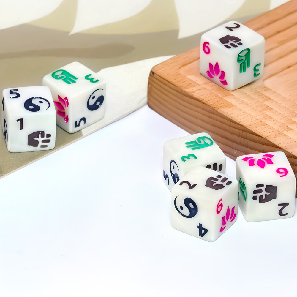 6-delige Zen-thema polyedrisch - Board Game Zen recensie en prijs